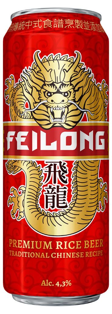 Пиво светлое Feilong Премиум 4,3%, 0,43 л