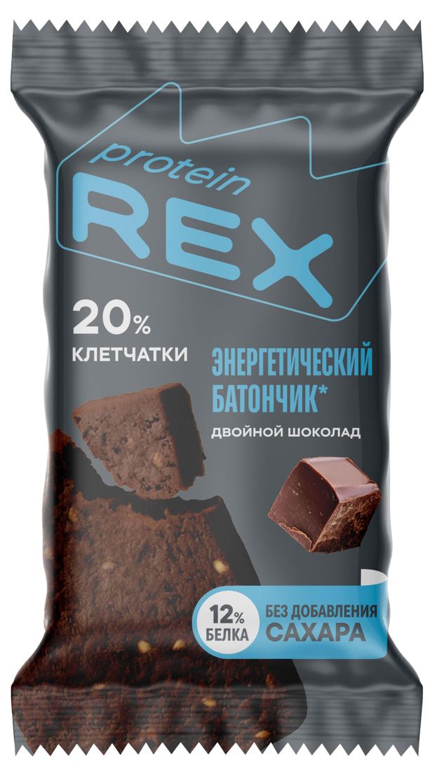 Батончик овсяный Protein Rex Двойной шоколад 50 г 80₽