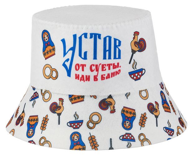 Шапка для бани и сауны Устав бани, 1 шт