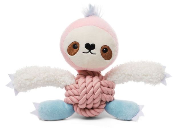 Игрушка для собак GIGWI Ленивец с пищалкой, 18х9х7 см