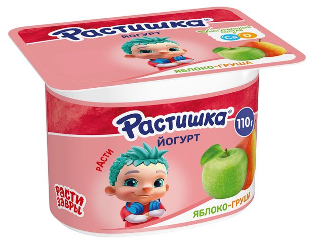Йогурт густой детский Растишка яблоко груша 3%, 110 г
