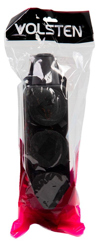 Колодка штепсельная Volsten с крышкой черная 310₽