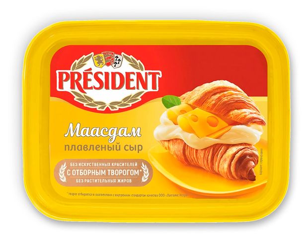 Сыр плавленый President Маасдам 45 БЗМЖ 400 г 350₽