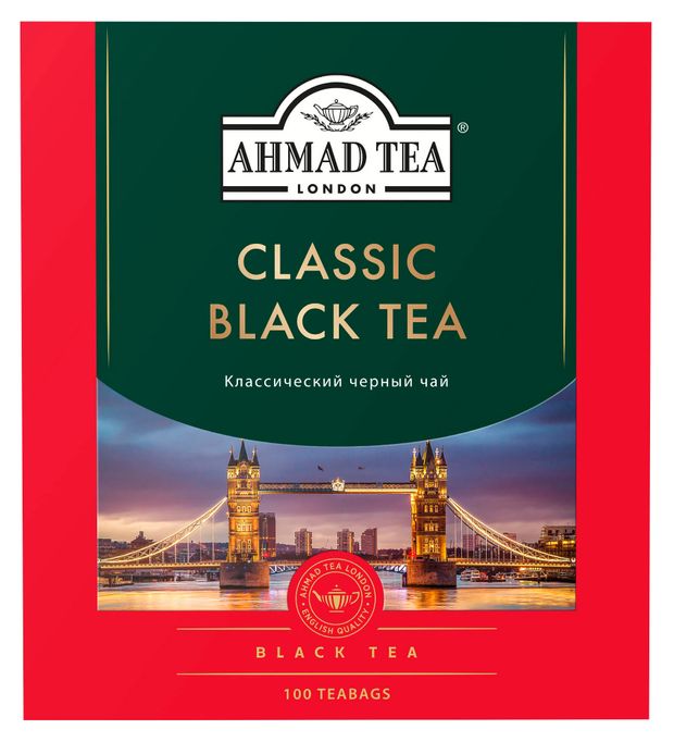 Чай черный Ahmad Tea классический в пакетиках, 100х2 г