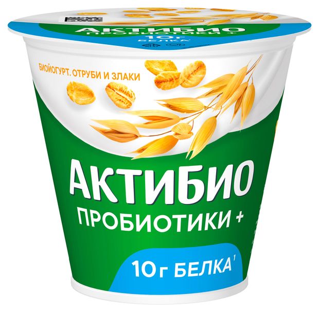 Йогурт АктиБио с отрубями и злаками 29 БЗМЖ 220 г 73₽