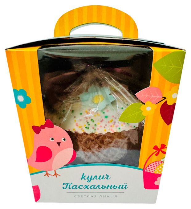 Кулич пасхальный Королёвский хлеб Колосок цветы, 800 г