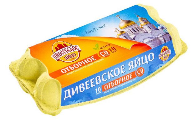 Яйцо куриное Дивеевское СО белое столовое, 10 шт