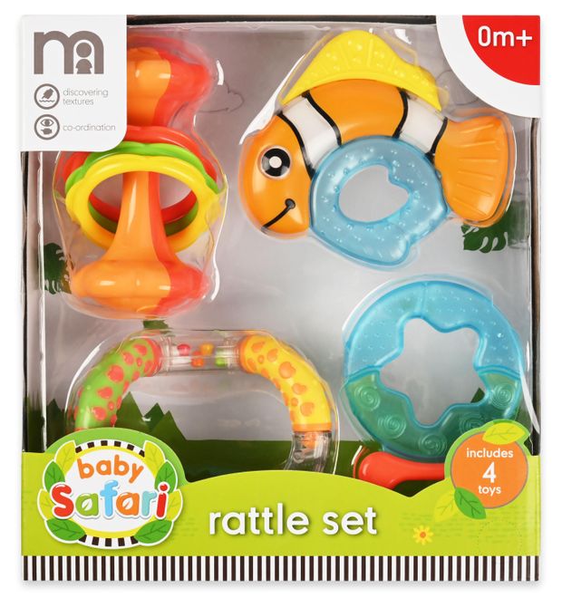 Набор погремушек и прорезываетелей Mothercare 4 шт 1699₽