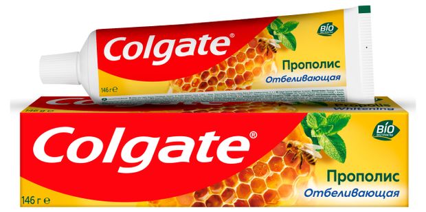 Зубная паста Colgate Прополис отбеливающая с натуральными ингредиентами, 100 мл