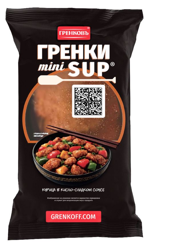 Гренки ржано-пшеничные Гренковъ mini-sup курица в кисло-сладком соусе, 50 г