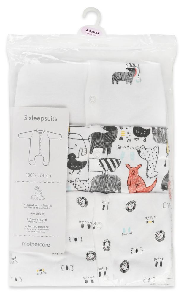Комбинезоны для новорожденных Mothercare 3 шт, р.50-86