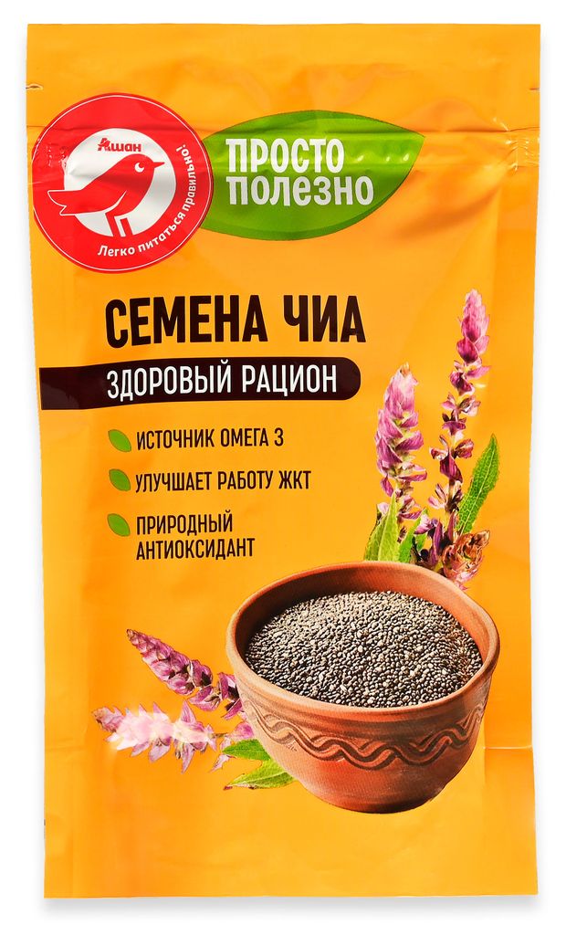 Семена чиа АШАН Красная птица 150 г 125₽