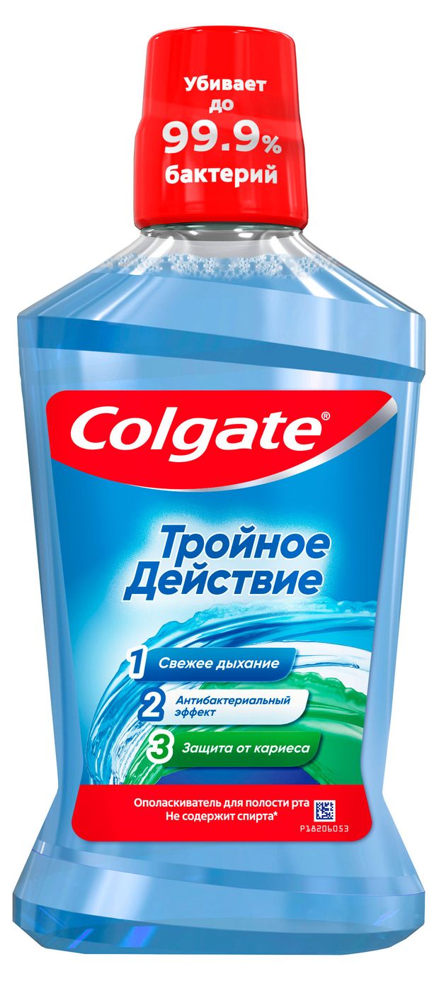 Ополаскиватель для полости рта Colgate Тройное Действие антибактериальный 500 мл 250₽