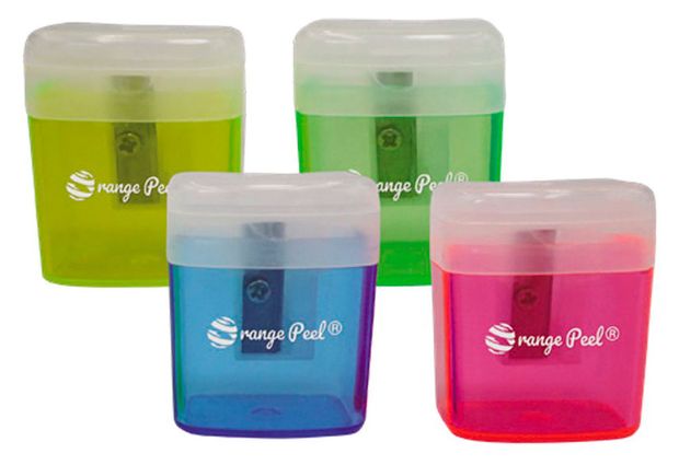 Точилка Orange Peel с контейнером 1 отверстие, 1 шт в ассортименте