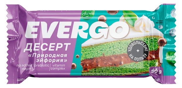 Пирожное протеиновое Evergo Природная эйфория, 50 г
