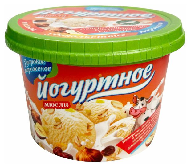 Мороженое кисломолочное йогуртное Здоровое мороженое с наполнителем мюсли 120 г 170₽