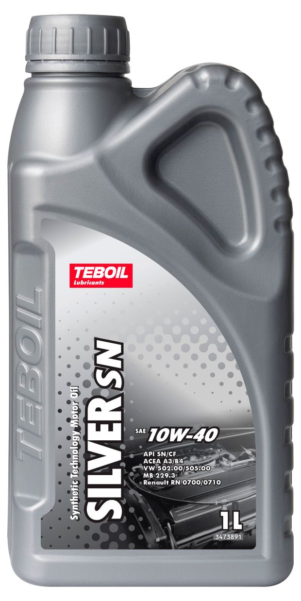 Масло моторное TEBOIL Silver SN 10W-40 синтетическое 1 л 630₽