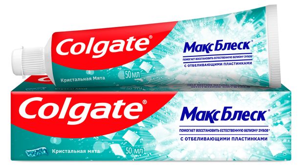 Зубная паста Colgate Макс Блеск отбеливающая, 50 мл
