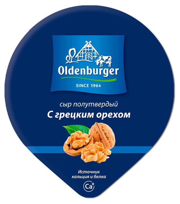 Сыр полутвердый Oldenburger с грецким орехом кусок 45 БЗМЖ 350 г 480₽