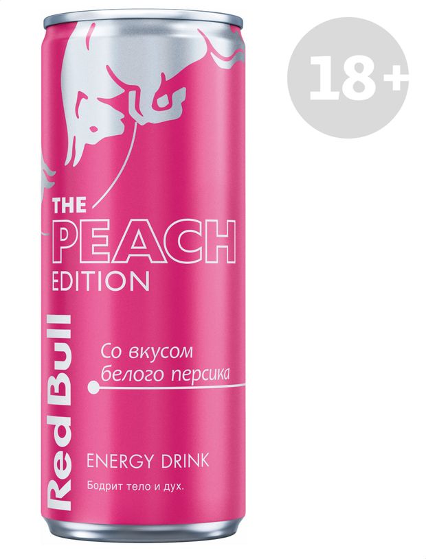 Напиток энергетический Red Bull Peach Edition белый персик 250 мл 133₽