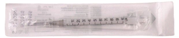 Шприц инсулиновый U-100 в комплекте с иглой 0,4х13 мм, 1 мл