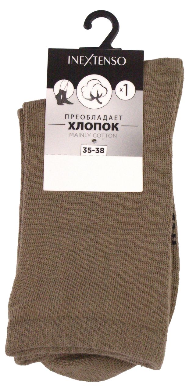 Носки женские InExtenso высокий пагаленок хаки, р 35/38-39/42