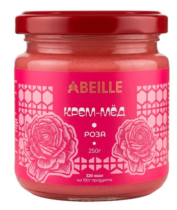 Крем-мед цветочный Abeille с розой, 250 г