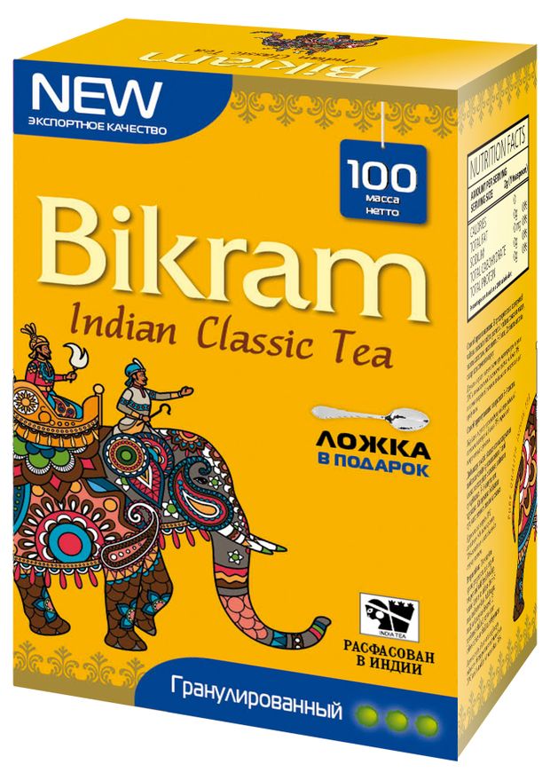 Чай черный Bikram гранулированный Индия, 100 г