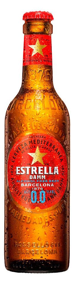 Пиво светлое Estrella Damm безалкогольное фильтрованное Испания, 330 мл