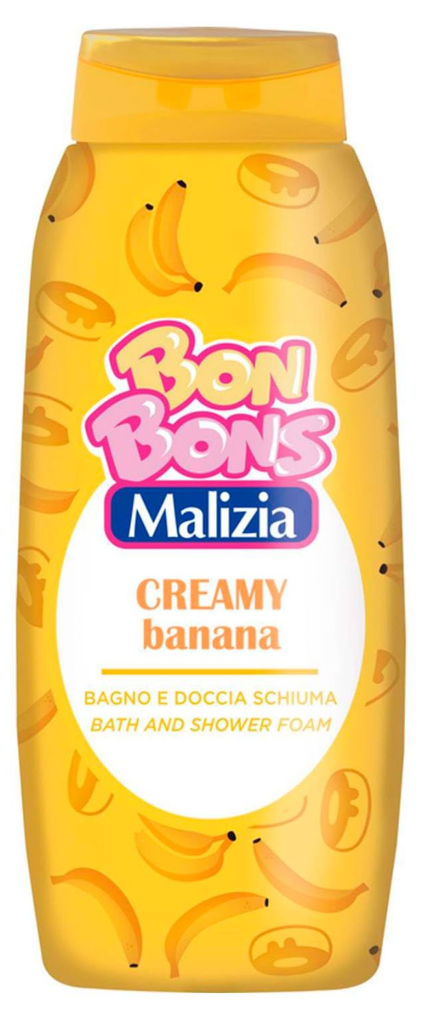 Пена для ванны и душа Malizia Creamy Banana Италия, 500 мл