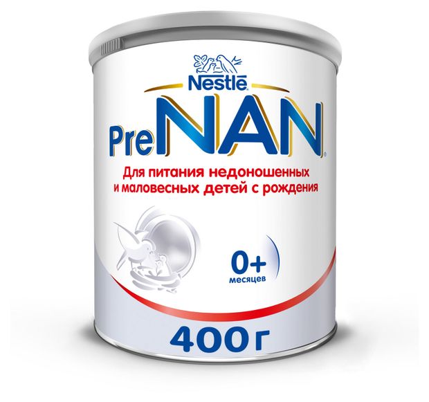 Смесь молочная NAN Pre с рождения 400 г 1750₽