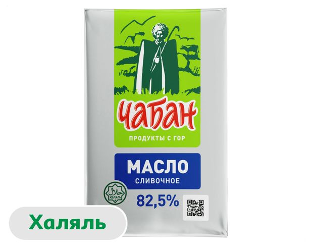 Масло сладко-сливочное Чабан традиционное несоленое халяль 825 ГОСТ БЗМЖ 180 г 230₽
