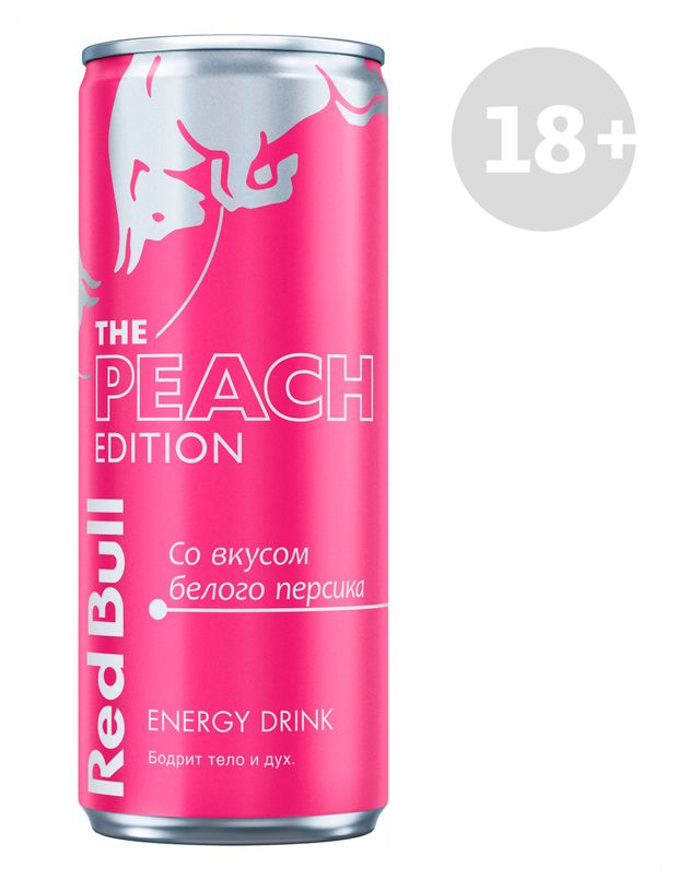 Напиток энергетический Red Bull Peach Edition белый персик 250 мл 133₽