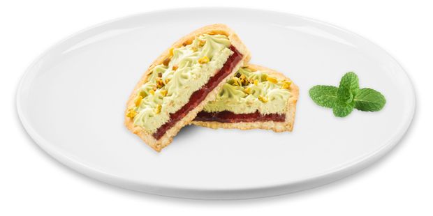 Тарт АШАН Малина-фисташка 95 г 130₽