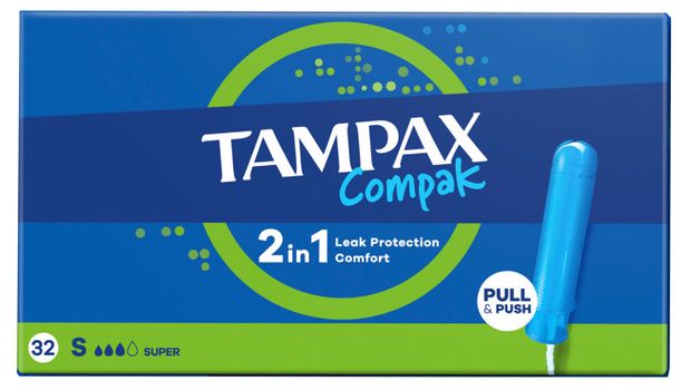 Тампоны гигиенические Tampax Compak super+ 4 капли Венгрия, 32 шт