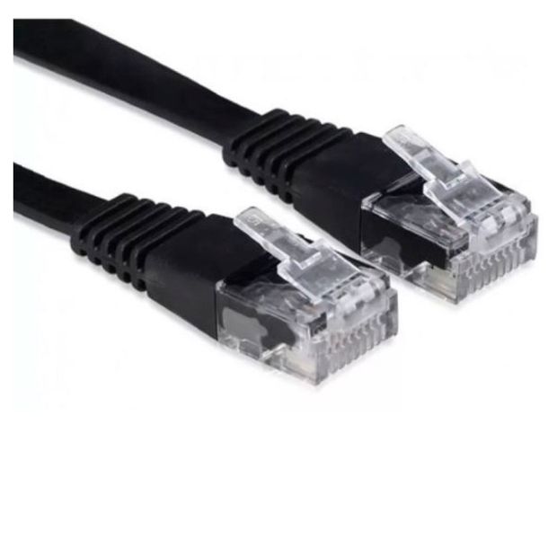Патч-корд BURO FLAT cat 6 черный 2 м 400₽