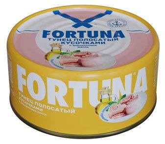 Тунец Fortuna кусочками с добавлением масла Таиланд, 185 г