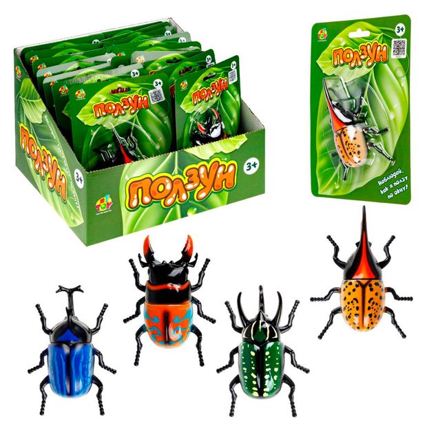 Игрушка 1TOY Ползун жуки, 1 шт в ассортименте