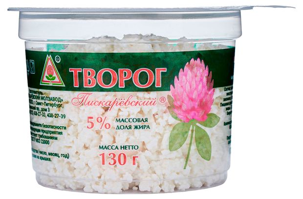Творог Пискаревский 5% БЗМЖ, 130 г