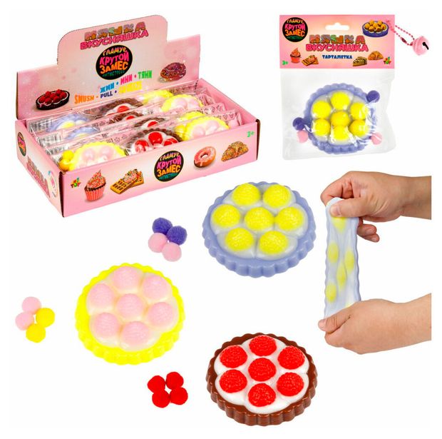 Игрушка-антистресс 1TOY Няшка-вкусняшка Пирожное 6х6х3 см, 1 шт в ассортименте