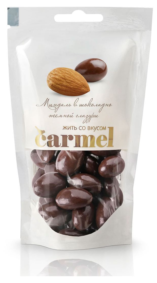Миндаль Carmel в шоколадно-темной глазури, 80 г