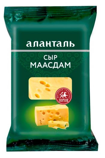 Сыр полутвердый Маасдам Аланталь 45% БЗМЖ, 190 г