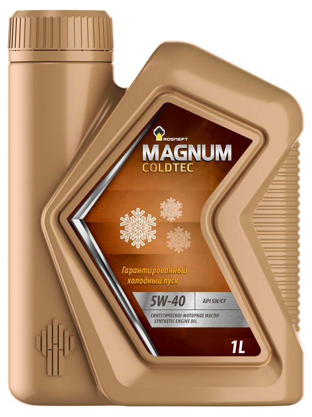 Масло моторное синтетическое Rosneft Magnum Coldtec 5W-40, 1 л