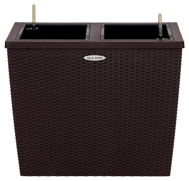 Кашпо OLA DOM Rattan коричневое, 60х32 см