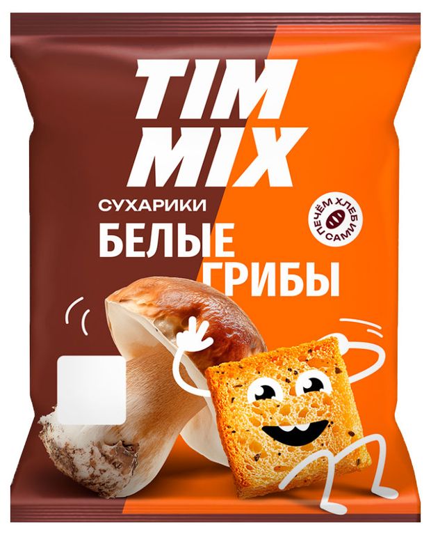 Сухарики пшеничные TIM MIX со вкусом белые грибы, 40 г