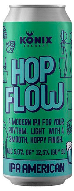 Пиво светлое Konix Hop Flow нефильтрованное, 450 мл