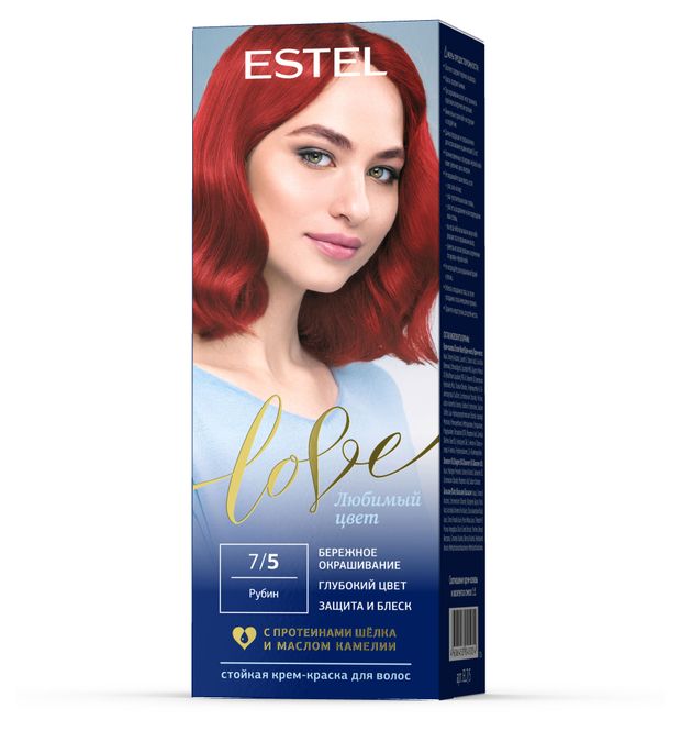 Стойкая крем-краска для волос Estel Love Рубин 7/5, 115 мл