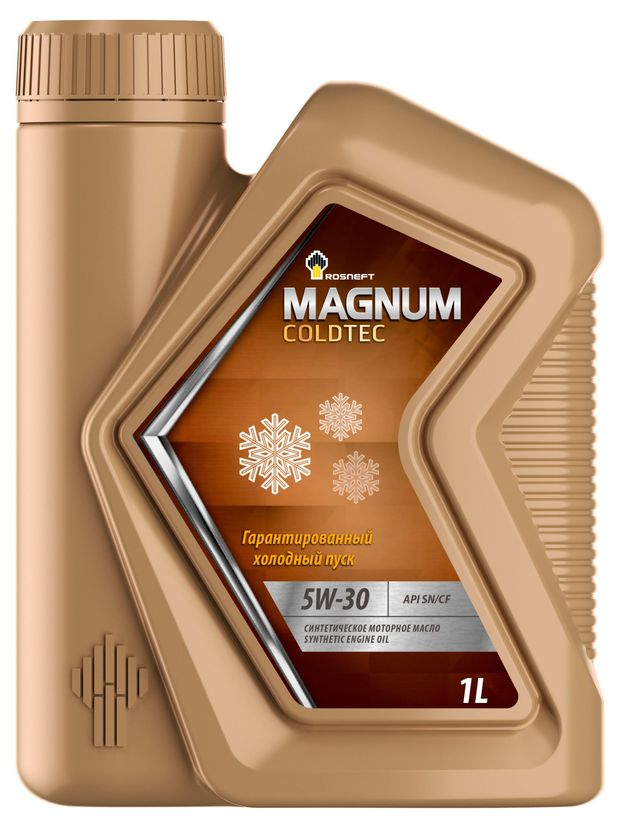 Масло моторное синтетическое Rosneft Magnum Coldtec 5W-30, 1 л