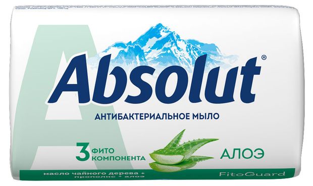 Мыло туалетное Absolut FitoGuard Алоэ антибактериальное, 90 г