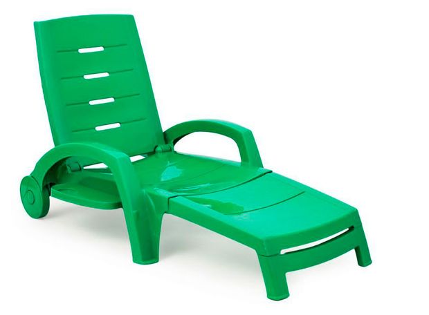 Шезлонг Garden Star пластиковый складной на колесах, 186х76,5х88 см
